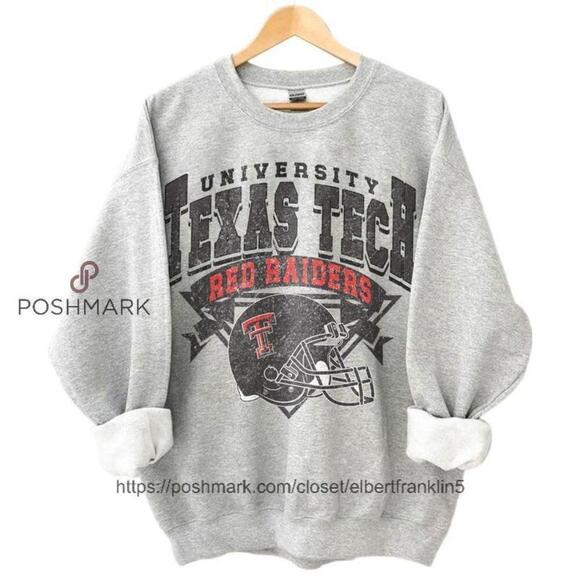 Other - Grey Texas Tech Red Raiders Football Ncaa University Sweatshirt Elbertfran
